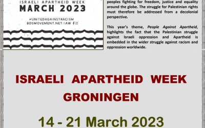 aktiviteiten Israeli apartheidsweek 2023 in Groningen