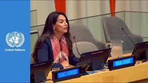 Nakba herdenking VN:  Toespraken van Noura Erakat en onder secretaris voor Humanitaire Zaken Tom Fletcher over de crisis in Gaza