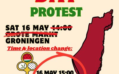 Op zaterdag 16 mei Nakba protest in Groningen